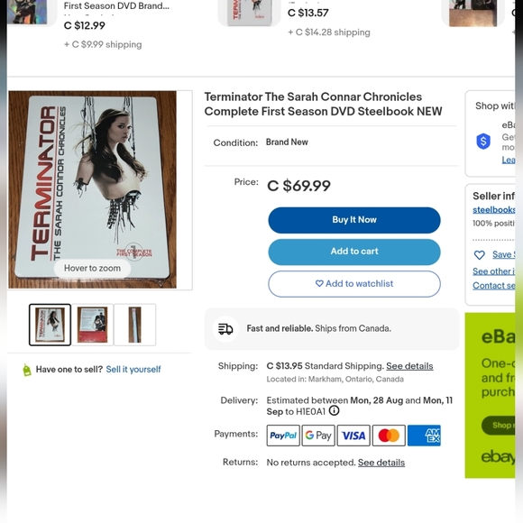 NWT Terminator The Sarah Connar chronicles complete first season DVD - Picture 3 of 3